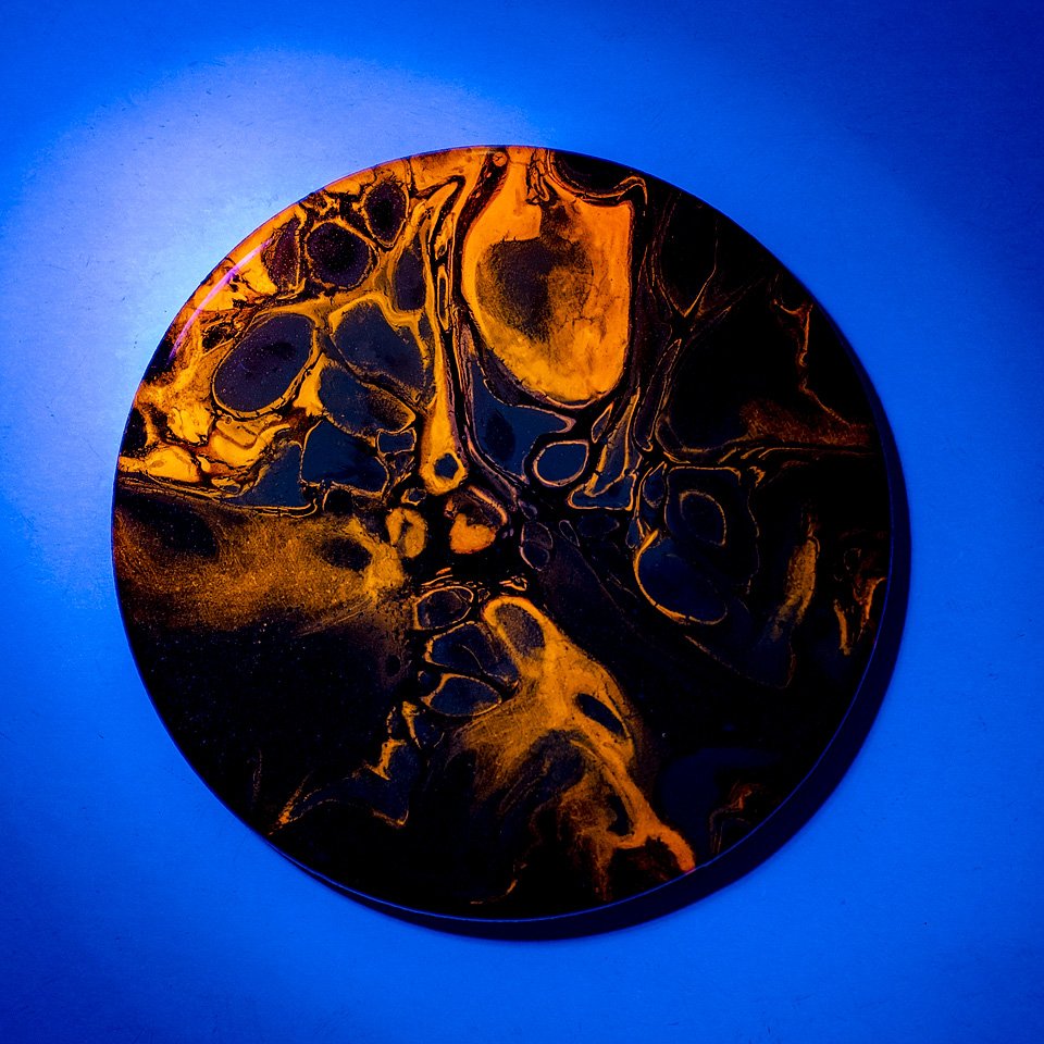 RaDiKo.Art, home Art, coaster, uv glow, artist Milton Keynes, fluid art, acrylic pour, gift idea, google search, Radostina Kostadinova, radiko uk