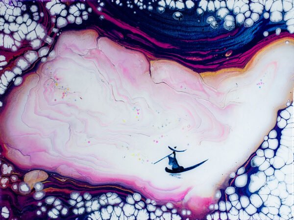 Original painting, UV glow, glow in the dark, glowing painting, RaDiKo.Art, Wall Art, Living Room Wall Art, Abstract painting, Modern art, artist Milton Keynes, fluid art, acrylic pour, Resin artwork, google search, FB Radostina Kostadinova, radiko uk