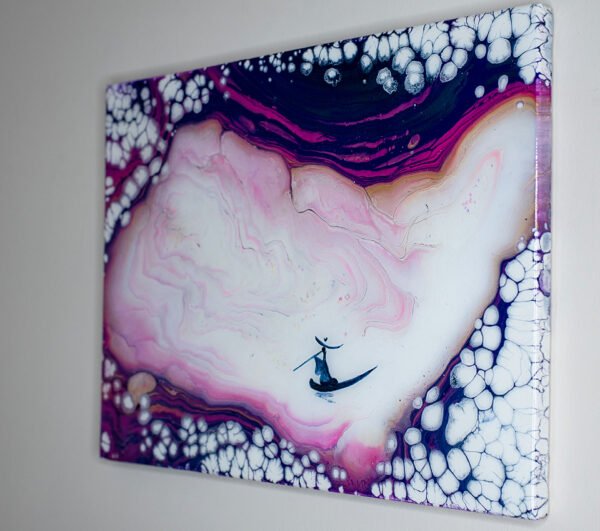 Original painting, UV glow, glow in the dark, glowing painting, RaDiKo.Art, Wall Art, Living Room Wall Art, Abstract painting, Modern art, artist Milton Keynes, fluid art, acrylic pour, Resin artwork, google search, FB Radostina Kostadinova, radiko uk