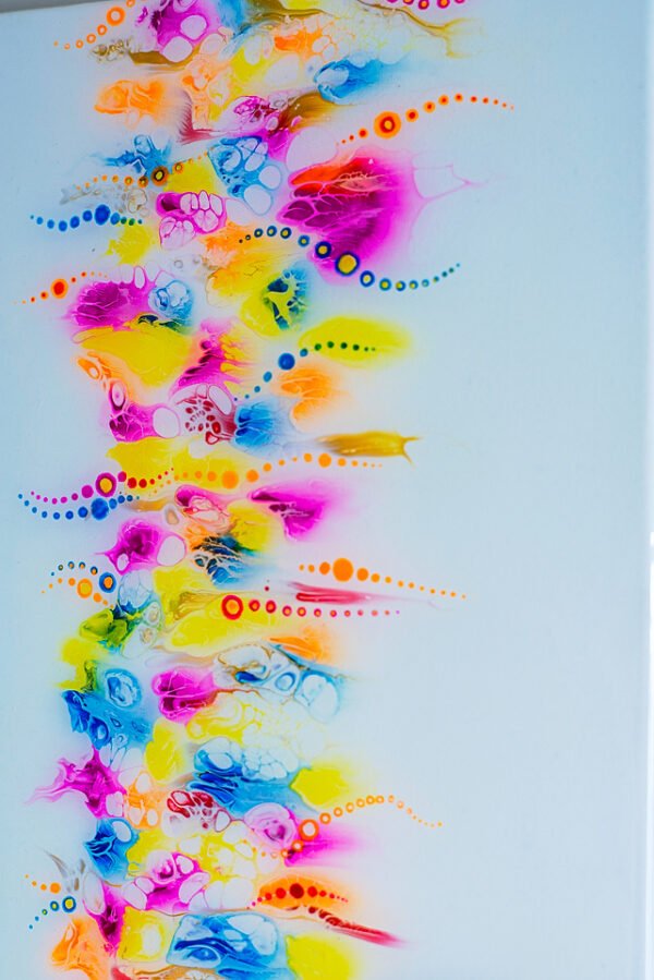 Original painting, UV glow, glow in the dark, glowing painting, RaDiKo.Art, Wall Art, Living Room Wall Art, Abstract painting, Modern art, artist Milton Keynes, fluid art, acrylic pour, Resin artwork, google search