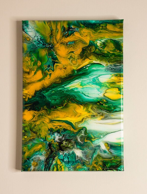 Original painting, UV glow, glow in the dark, glowing painting, RaDiKo.Art, Wall Art, Living Room Wall Art, Abstract painting, Modern art, artist Milton Keynes, fluid art, acrylic pour, Resin artwork, google search