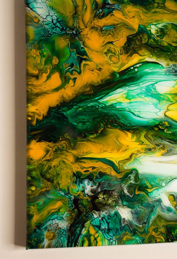 Original painting, UV glow, glow in the dark, glowing painting, RaDiKo.Art, Wall Art, Living Room Wall Art, Abstract painting, Modern art, artist Milton Keynes, fluid art, acrylic pour, Resin artwork, google search