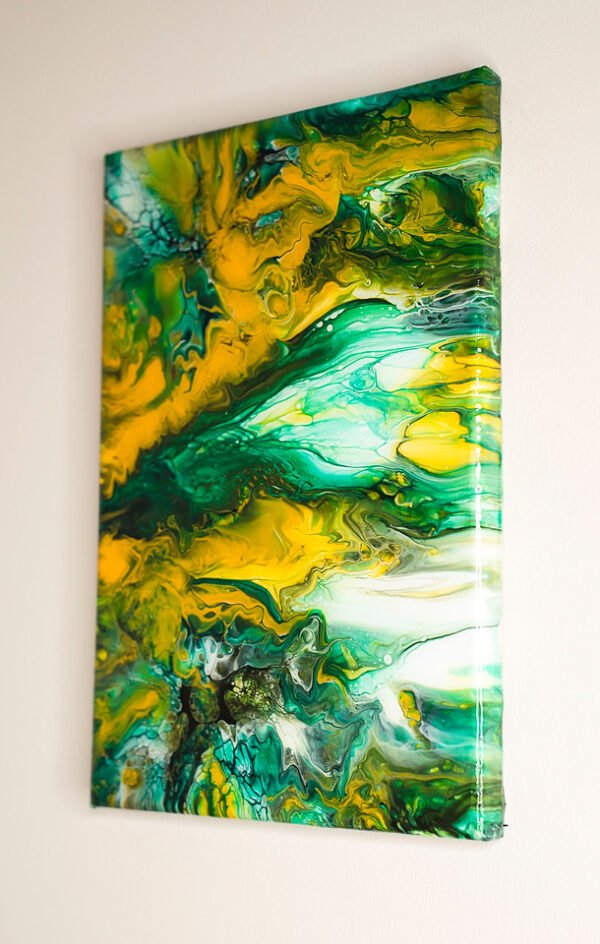 Original painting, UV glow, glow in the dark, glowing painting, RaDiKo.Art, Wall Art, Living Room Wall Art, Abstract painting, Modern art, artist Milton Keynes, fluid art, acrylic pour, Resin artwork, google search