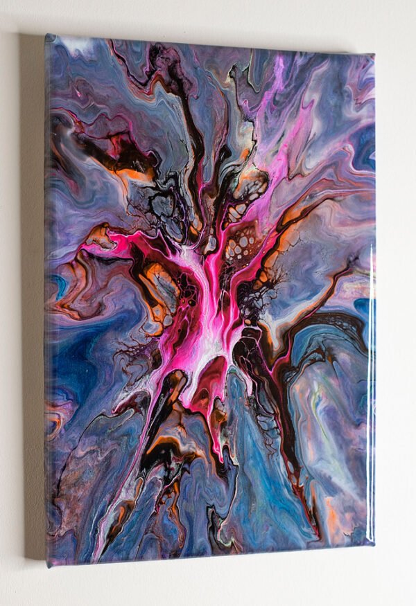 Original painting, UV glow, glow in the dark, glowing painting, RaDiKo.Art, Wall Art, Living Room Wall Art, Abstract painting, Modern art, artist Milton Keynes, fluid art, acrylic pour, Resin artwork, google search
