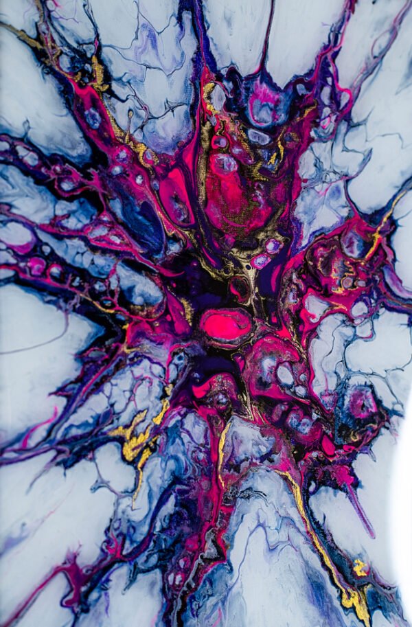 Original painting, UV glow, glow in the dark, glowing painting, RaDiKo.Art, Wall Art, Living Room Wall Art, Abstract painting, Modern art, artist Milton Keynes, fluid art, acrylic pour, Resin artwork, google search