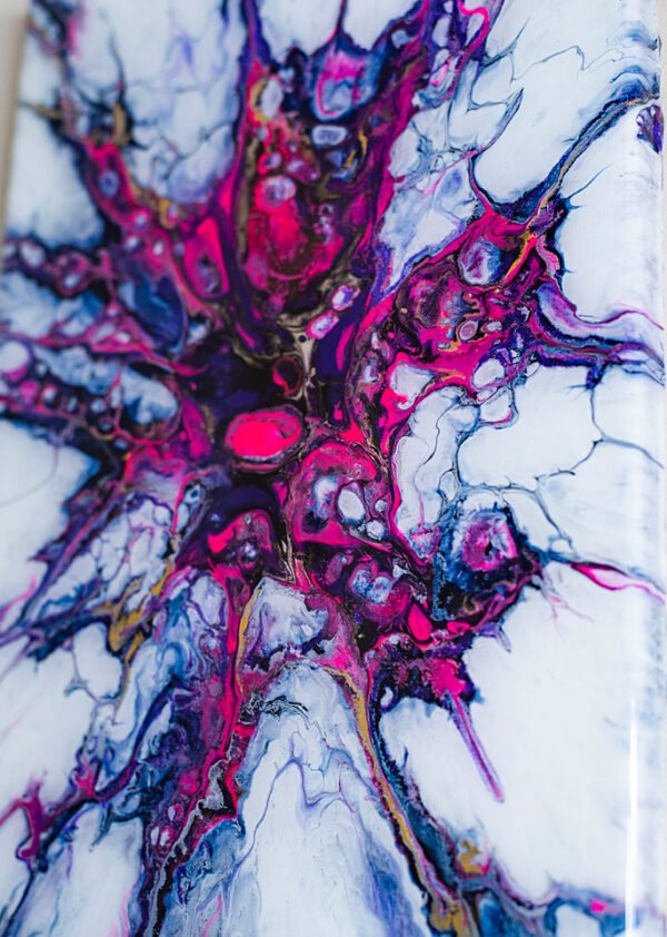Original painting, UV glow, glow in the dark, glowing painting, RaDiKo.Art, Wall Art, Living Room Wall Art, Abstract painting, Modern art, artist Milton Keynes, fluid art, acrylic pour, Resin artwork, google search