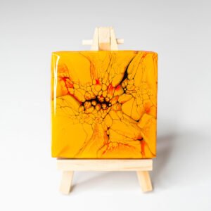 RaDiKo.Art, desktop Art, mini painting, uv glow, artist Milton Keynes, fluid art, acrylic pour, Resin artwork, gift idea, google search, FB Radostina Kostadinova, radiko uk