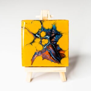 RaDiKo.Art, desktop Art, mini painting, uv glow, artist Milton Keynes, fluid art, acrylic pour, Resin artwork, gift idea, google search, FB Radostina Kostadinova, radiko uk