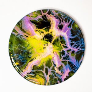 RaDiKo.Art, home Art, coaster, uv glow, artist Milton Keynes, fluid art, acrylic pour, gift idea, google search, Radostina Kostadinova, radiko uk